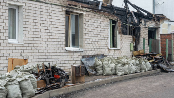 Professional Fire Damage Restoration technician working in Oldsmar, FL